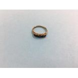 A 9ct gold dress ring, size 'N', 1.9g