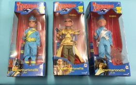 Three boxed Thunderbirds Super Marionettes