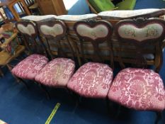 A set of four Edwardian salon chairs