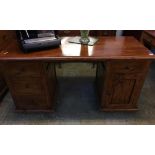 A pedestal desk