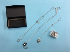 Selection of silver jewellery etc.
