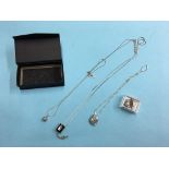 Selection of silver jewellery etc.