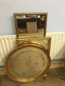 Three gilt mirrors