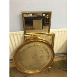 Three gilt mirrors