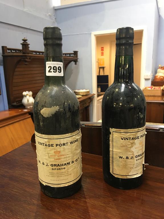 Two bottles of 1966 P. Graham port