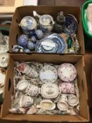 Two boxes of assorted china