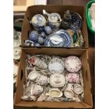 Two boxes of assorted china