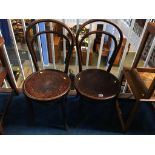 Pair of Bentwood single chairs