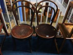 Pair of Bentwood single chairs