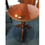 Mahogany circular tripod table