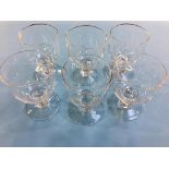 Suite of six glasses
