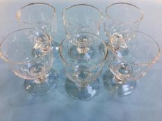 Suite of six glasses