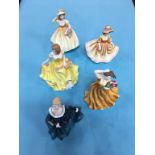 Five Royal Doulton figures