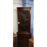 Reproduction mahogany corner cabinet