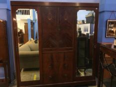 An Edwardian mahogany Princess wardrobe