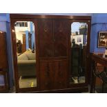 An Edwardian mahogany Princess wardrobe