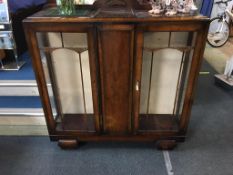 Walnut china cabinet