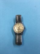 Gents wristwatch, dial signed Omega, on flex fit strap