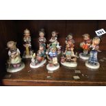 Ten various Hummel figures