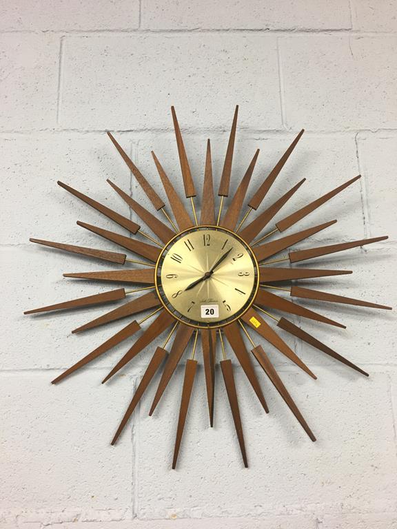 A Seth Thomas Sunburst clock