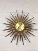 A Seth Thomas Sunburst clock