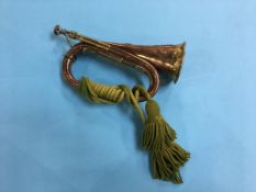 A copper West Yorkshire regiment trumpet