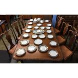 A set of eight mahogany dining chairs