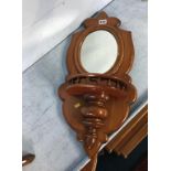 Small mahogany mirror/shelf