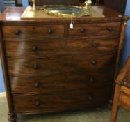 A 19th century mahogany bow front chest of drawers