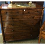 A 19th century mahogany bow front chest of drawers