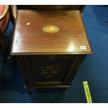 An Edwardian mahogany Art Nouveau design coal scuttle