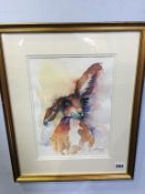 Carole Furniss, watercolour, signed, dated 2012, 'Hare', 29 x 21cm