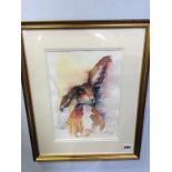 Carole Furniss, watercolour, signed, dated 2012, 'Hare', 29 x 21cm