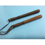 Two truncheons