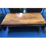 Mahogany drop flap coffee table