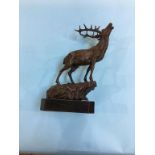 A bronze P. J. Mene style figure of a stag