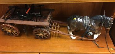 Model horse and cart