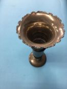 Silver spill vase, marks rubbed, 7oz