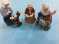 Three Royal Doulton figures, 'Thank You', 'Teatime' and 'Good Friends'