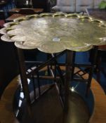 Brass folding table