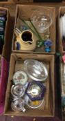 Two boxes of assorted, including silver plate etc.