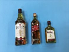 Three bottles of whisky