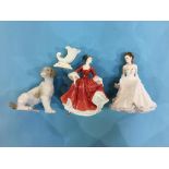 Doulton and Worcester figure etc.