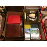 Three boxes, Wainwrights guides and stamps