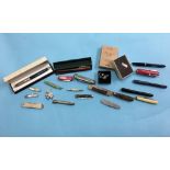 Collection of pen knives, silver Steiff pendant etc.