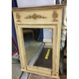 Painted overmantel mirror
