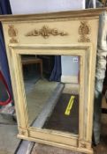 Painted overmantel mirror