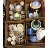 Four boxes of assorted china