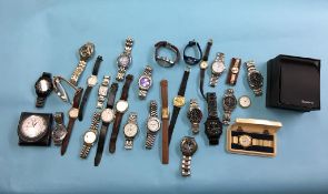 Large collection of gents wristwatches