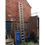 Pair of aluminium property ladders